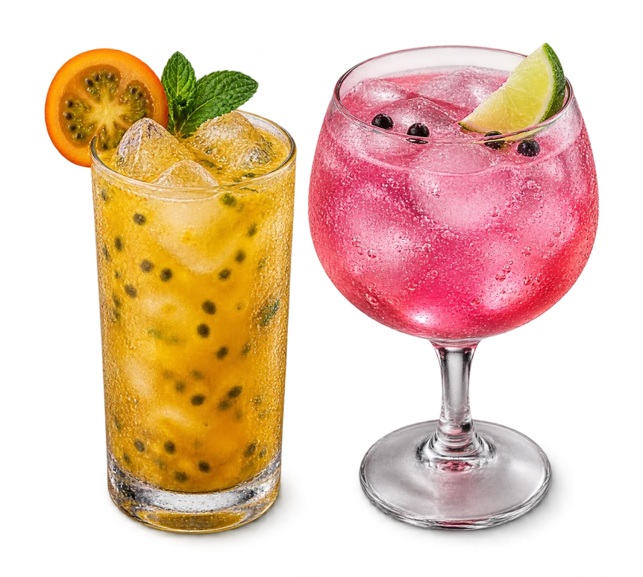 Ejemplo visual de bebidas